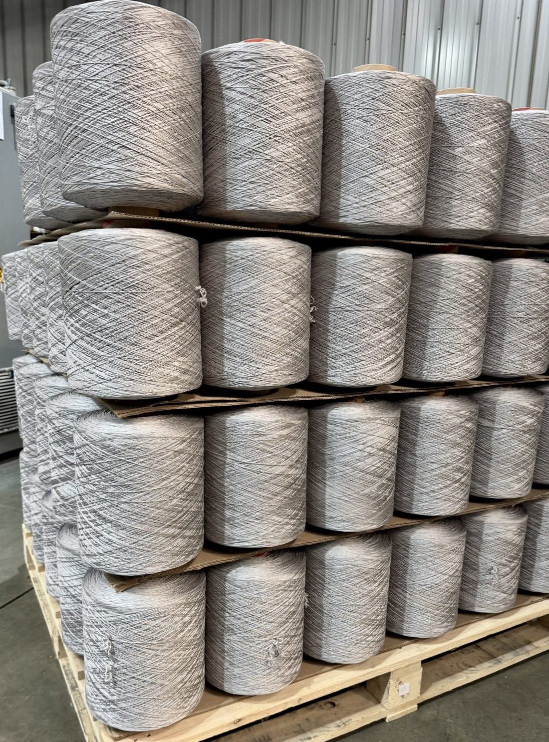 Finished PP yarn packed on pallets at Euro Yarns