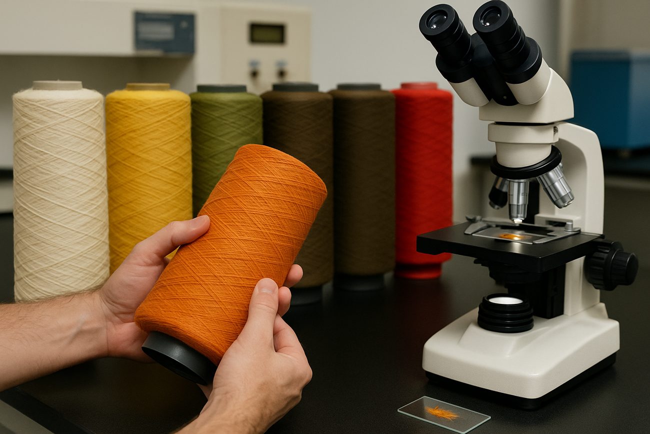 Quality inspection of PP yarn at Euro Yarns
